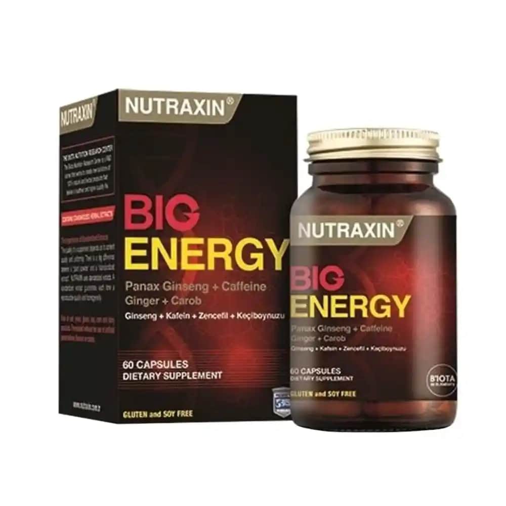 Nutraxin Big Energy: Doğal İçerikli Günlük Enerji ve Performans Artırıcı Takviye