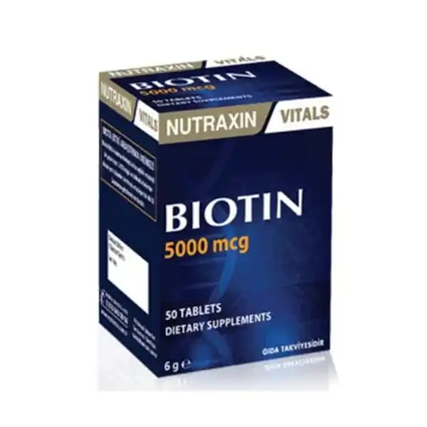 Nutraxin Biotin 5000 mcg ile Saç, Cilt ve Tırnak Sağlığını Güçlendirin