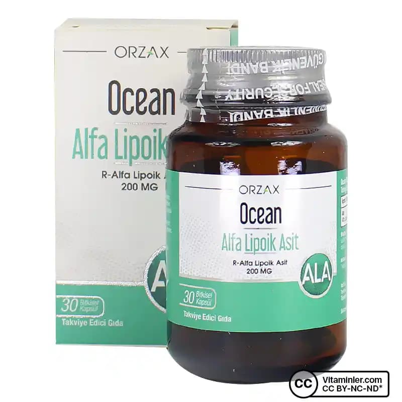 Ocean Alfa Lipoik Asit 200 mg ile Güçlü Antioksidan ve Cilt Sağlığı Desteği