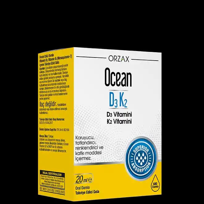 Ocean D3K2 Vitamini: Kemik ve Bağışıklık Sağlığını Destekleyen Doğal Takviye