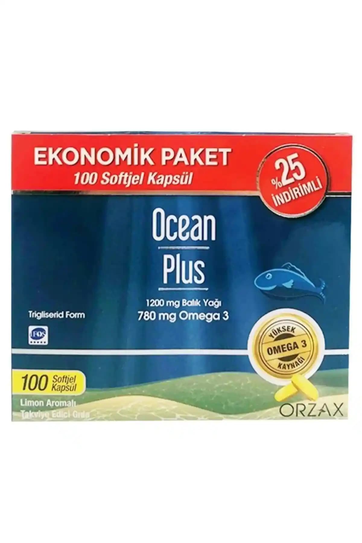 Ocean Plus Balık Yağı 1200 mg ile cilt ve saç sağlığını destekleyen yüksek doz takviye
