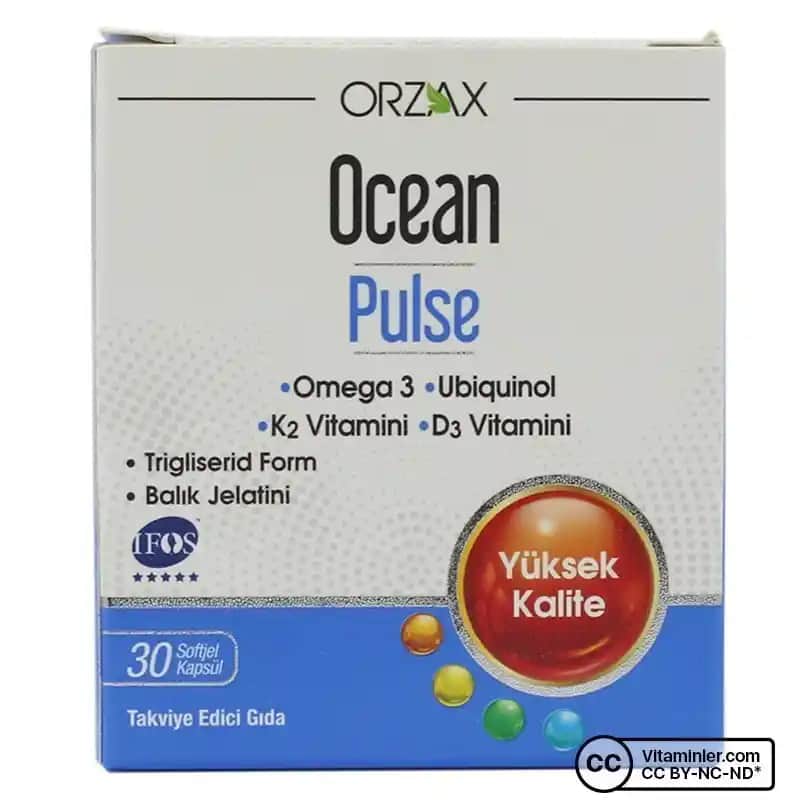 Ocean Pulse 30 Kapsül: Omega-3, K vitamini ve D3 ile sağlıklı yaşam destekçisi