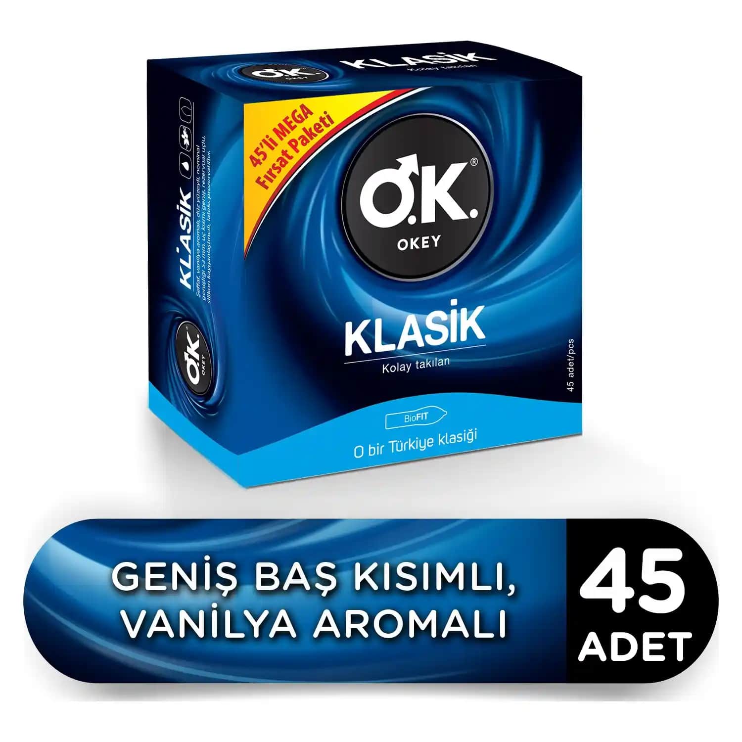 Okey Klasik 45'li Prezervatif Avantaj Paketi Güvenli ve Ekonomik Koruma Seçeneği
