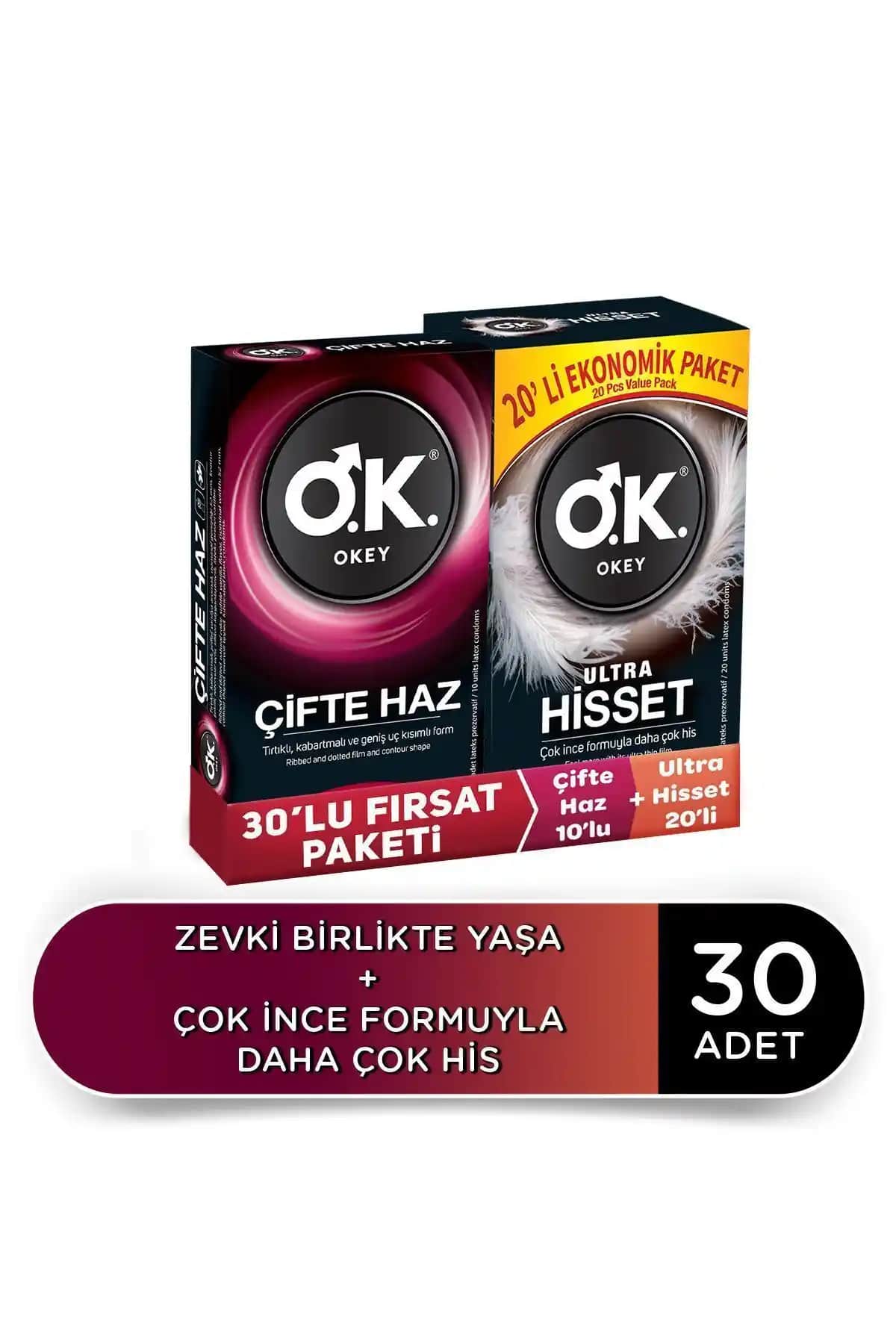 Okey Ultra Hisset 20'li Prezervatif İncelik ve Hissiyatı Artıran Güvenli Seçenek