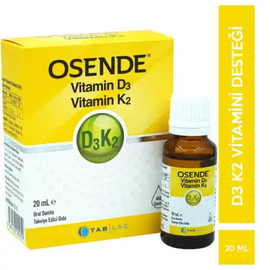 Osende D3K2 Kompleks Damla: Kemik ve Bağışıklık Destekleyici Takviye