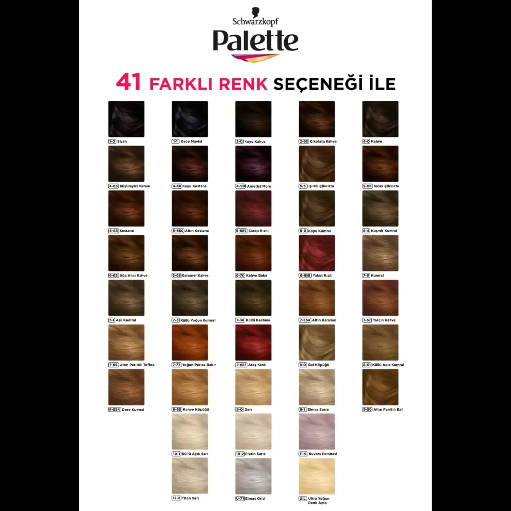 Palette Saç Renkleri: Geniş Seçenekler ve Ten Uyumuna Göre Renk Tavsiyeleri