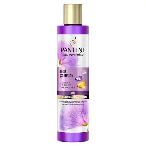 Pantene Mor Şampuan ile Sarı ve Gri Saçlar İçin Renk Koruma ve Parlaklık Sağlama