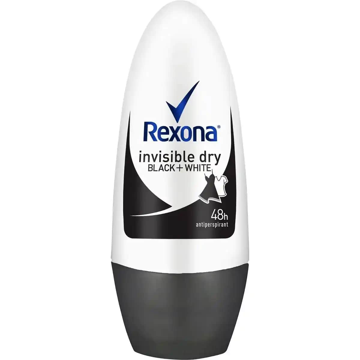 Rexona Black and White Roll-On: Siyah ve Beyaz Giysiler İçin Uzun Süreli Koruma ve İz Bırakmayan Formül