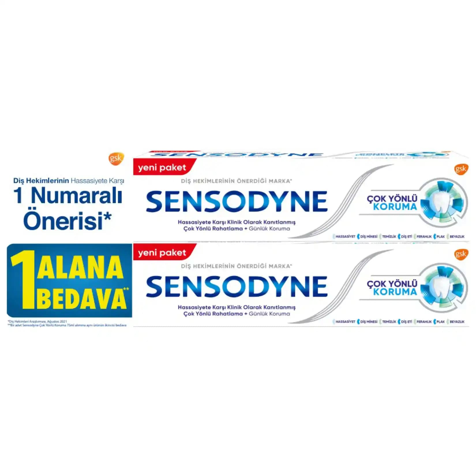 Sensodyne Çok Yönlü Koruma 1+1 Diş Macunu ile Hassas Dişlere Güçlü ve Güvenilir Çözüm