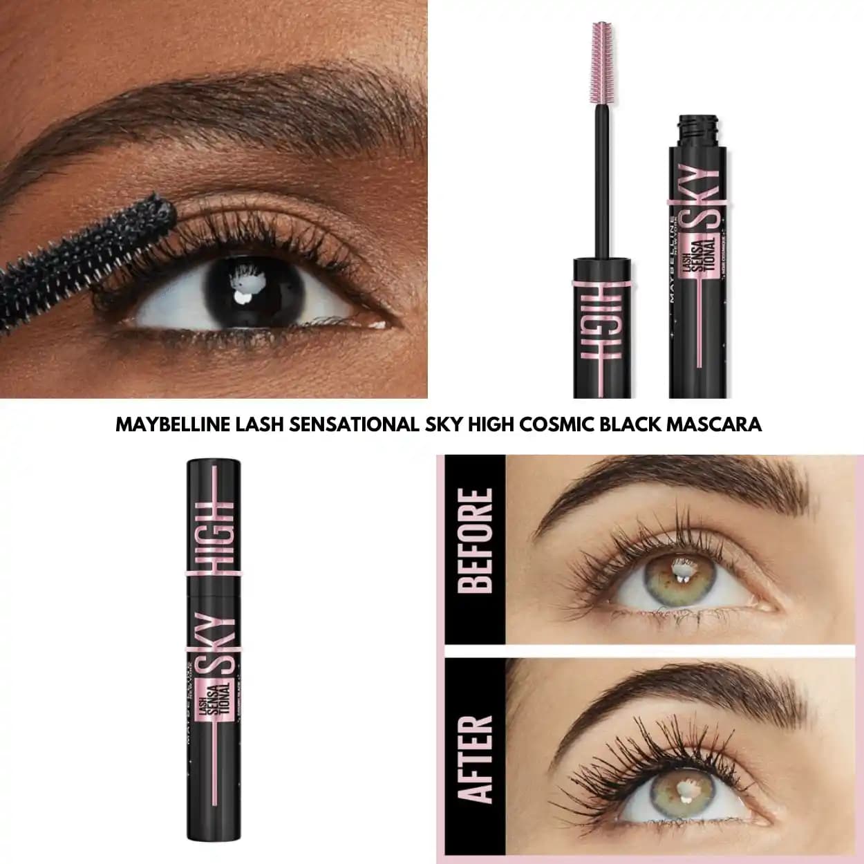 Maybelline Sky High Cosmic Black Maskara: Uzay Temalı Yoğun ve Uzun Kirpikler İçin