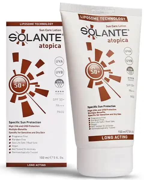 Solante Atopik SPF 50+ Güneş Koruyucu Losyon: Hassas ve Kuru Ciltler İçin Güçlü Koruma