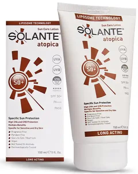 Solante Atopik SPF 50+ Güneş Koruyucu Losyon: Hassas ve Kuru Ciltler İçin Güçlü Koruma
