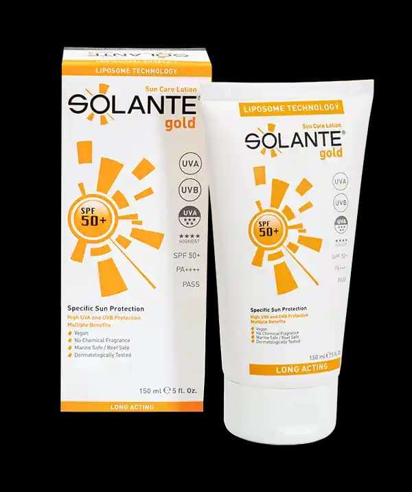 Solante Gold Losyon Güneş Koruyucu SPF 50+ Güçlü ve Geniş Spektrumlu Cilt Koruma Ürünü