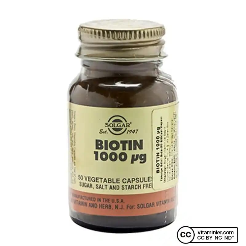 Solgar Biotin 1000 mcg Güzellik ve Sağlık İçin Güçlü Bir Takviye Ürünü