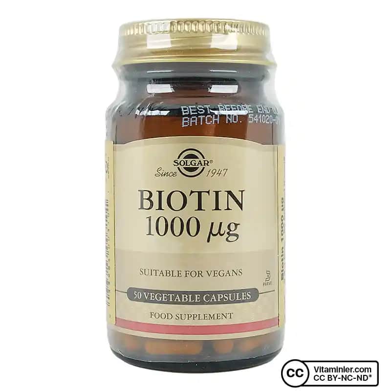 Solgar Biyotin 1000 mg Saç, Cilt ve Tırnak Sağlığına Destek Sağlayan Güvenilir Takviye