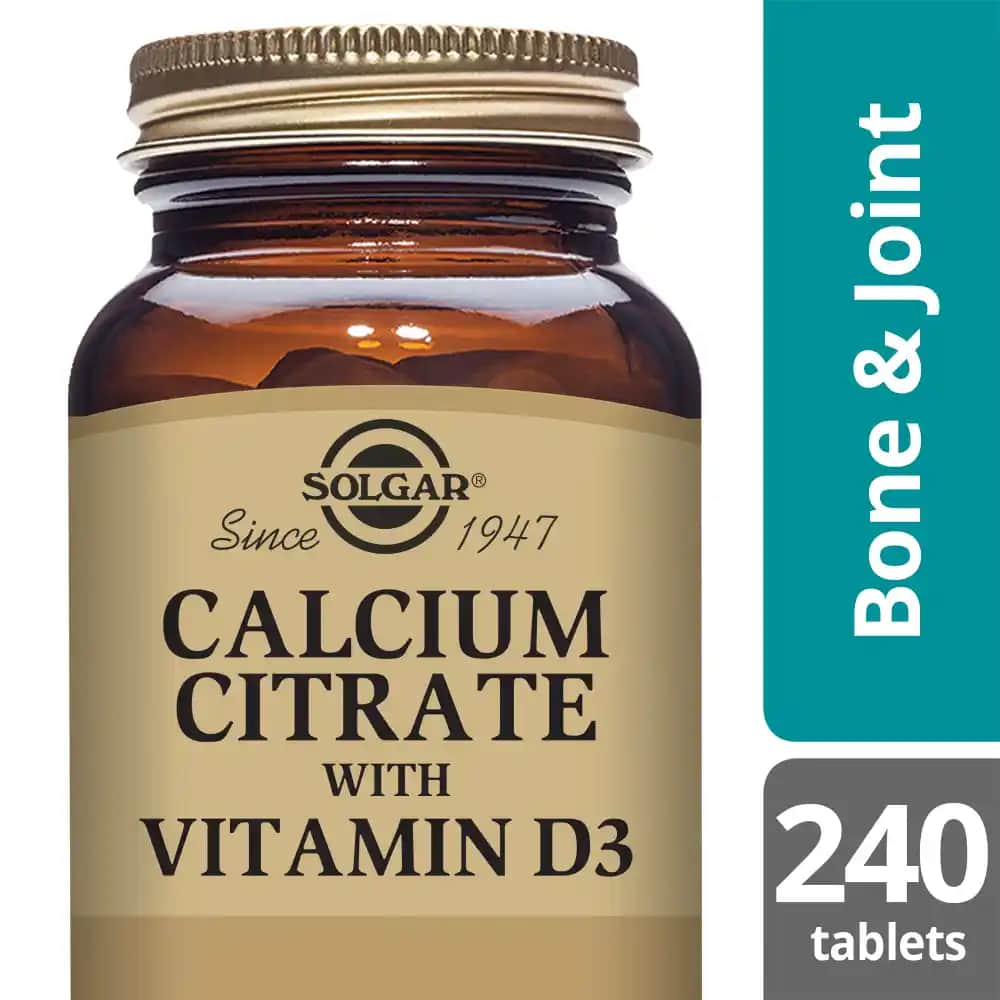 Solgar Calcium Citrate with Vitamin D3: Kemik ve Cilt Sağlığı İçin Güçlü Takviye Seçeneği