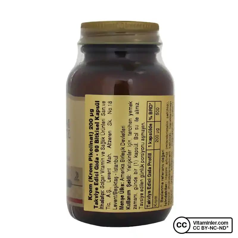 Solgar Chrominium Picolinate 200 mcg: Sağlıklı Cilt ve Güzellik İçin Güçlü Bir Takviye