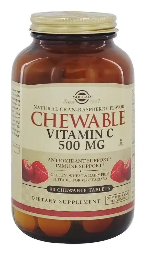Solgar Çiğneme Vitamin C 500 mg ile Sağlıklı ve Genç Görünüm İçin Güçlü Takviye