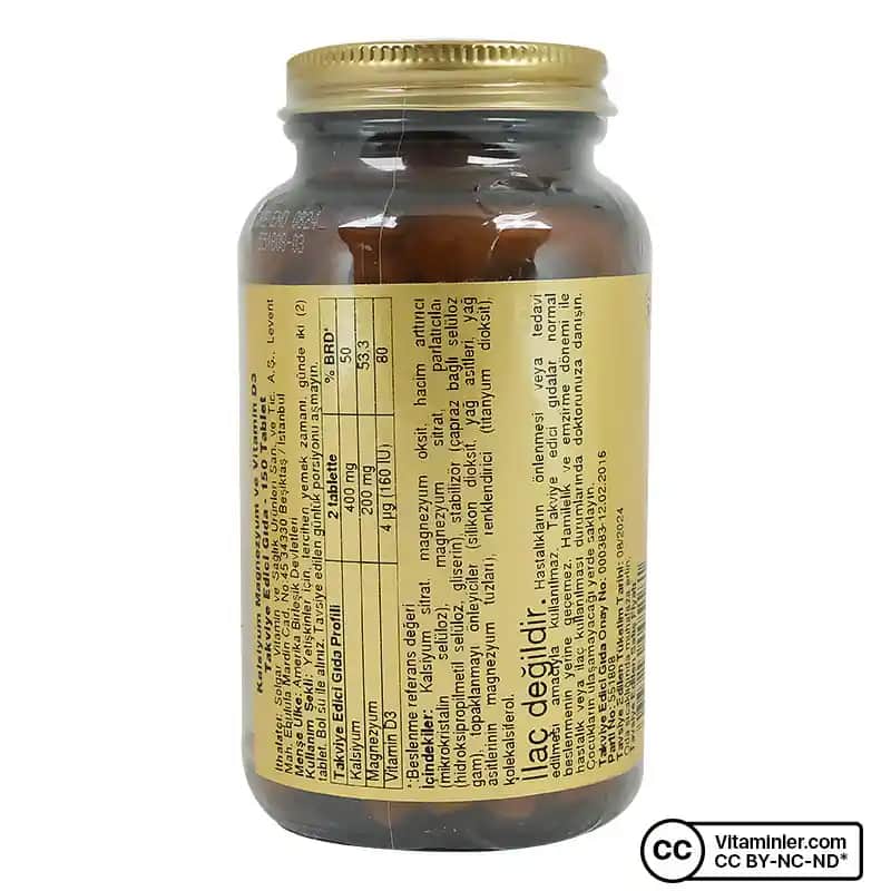 Solgar Kalsiyum Magnezyum D3 Takviyesi: Kemik Sağlığı ve Güçlendirme İçin Güvenilir Seçenek