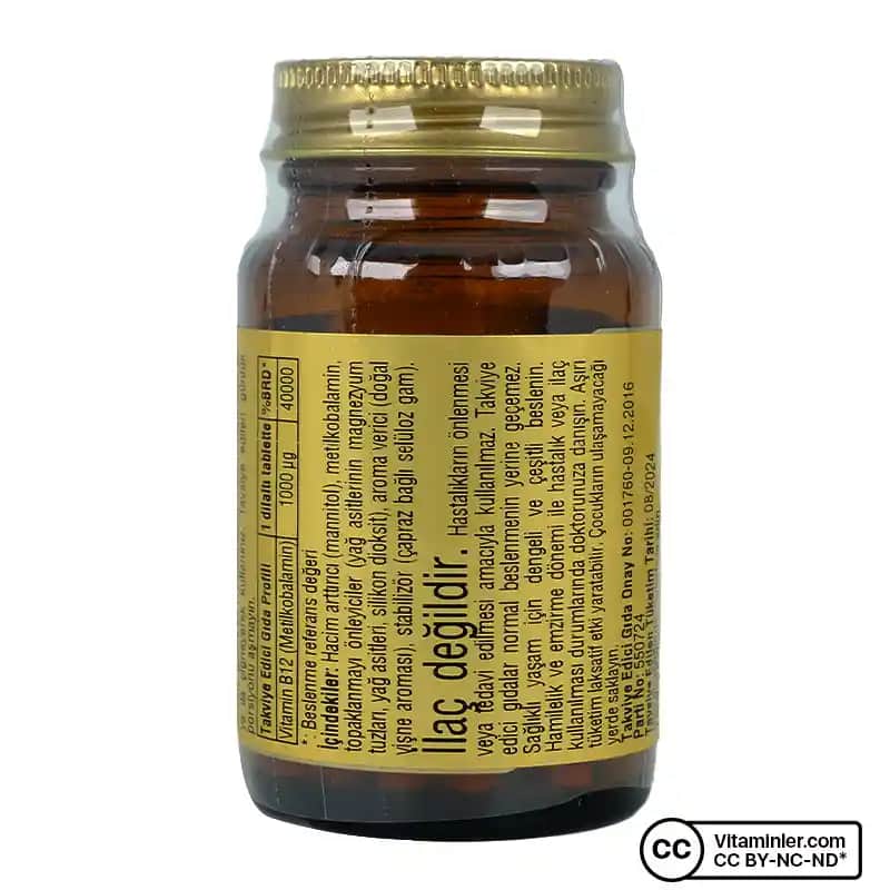 Solgar Methylcobalamin 1000 mcg B12 Takviyesi Güzellik ve Sağlık İçin Güvenilir Çözüm