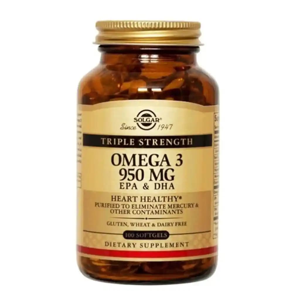 Solgar Omega-3 950 mg: Kalp ve Beyin Sağlığını Destekleyen Güçlü Balık Yağı Takviyesi