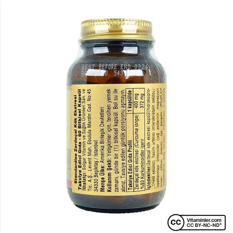 Solgar Zerdeçal ve Kurkumin ile Doğal Kozmetik ve Sağlık Destekleri