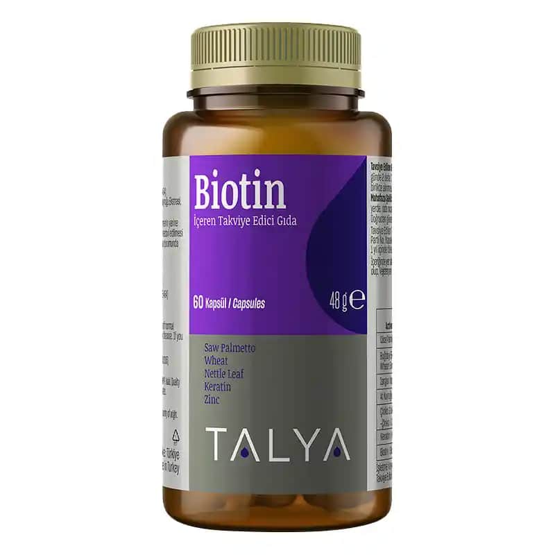 Talya Biotin ile Saç, Tırnak ve Cilt Sağlığını Güçlendiren Doğal Takviye Gıda