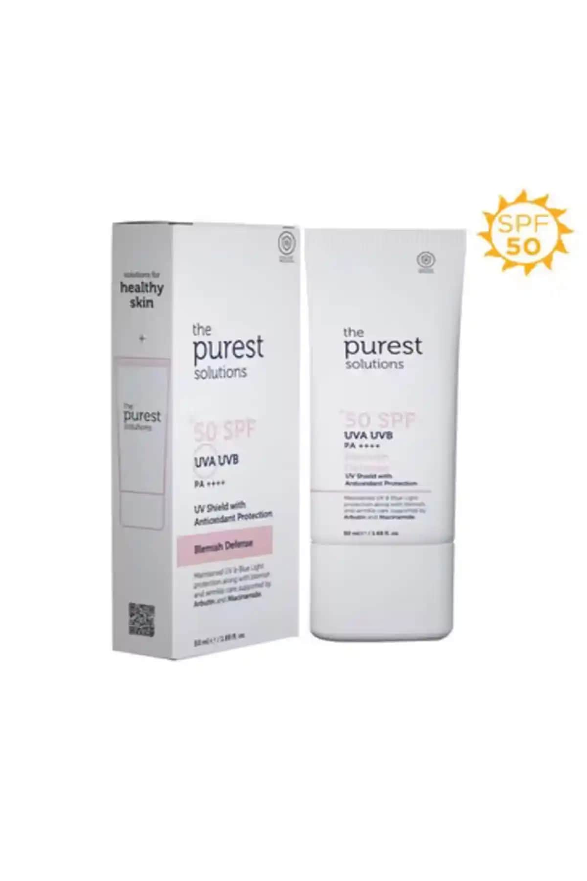 The Purest Solutions SPF 50+ Güneş Kremi ile Lekeli ve Hassas Ciltler İçin Güvenilir Koruma