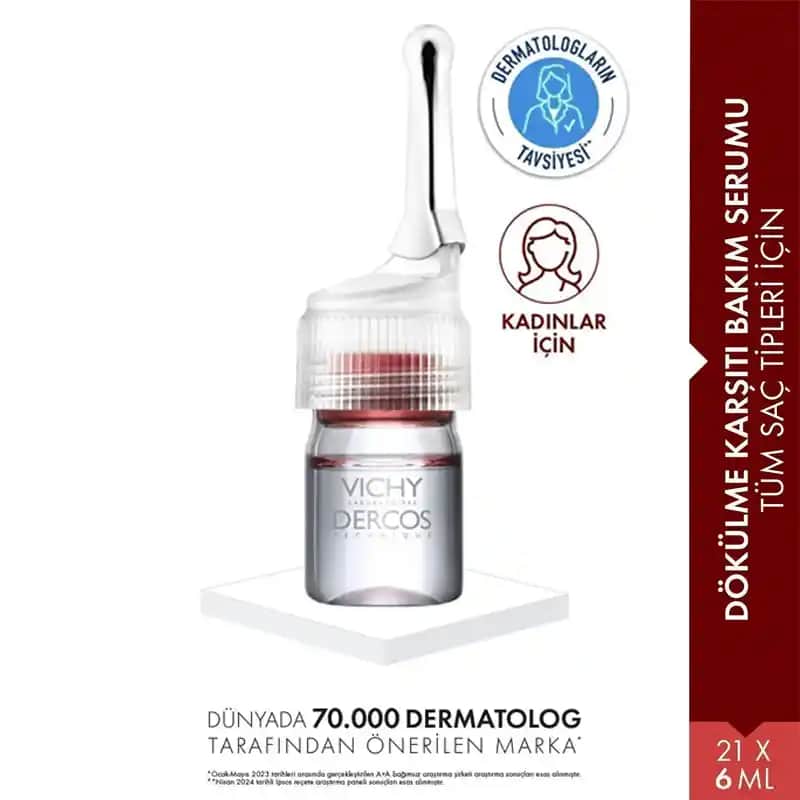 Vichy Saç Dökülmesine Karşı Serum: Güçlendiren ve Dökülmeyi Azaltan Etkili Çözüm