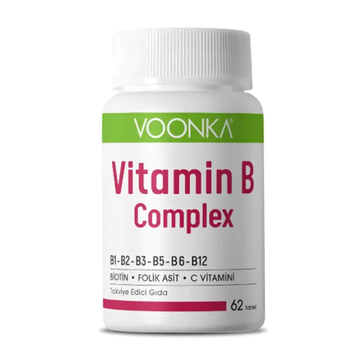 Voonka Vitamin B Complex 62 Tablet ile Güzellik ve Sağlığı Destekleyen Takviye