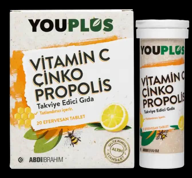 Youplus Çinko Propolis Efervesan: Bağışıklık Destekleyici Doğal Takviye Ürünü