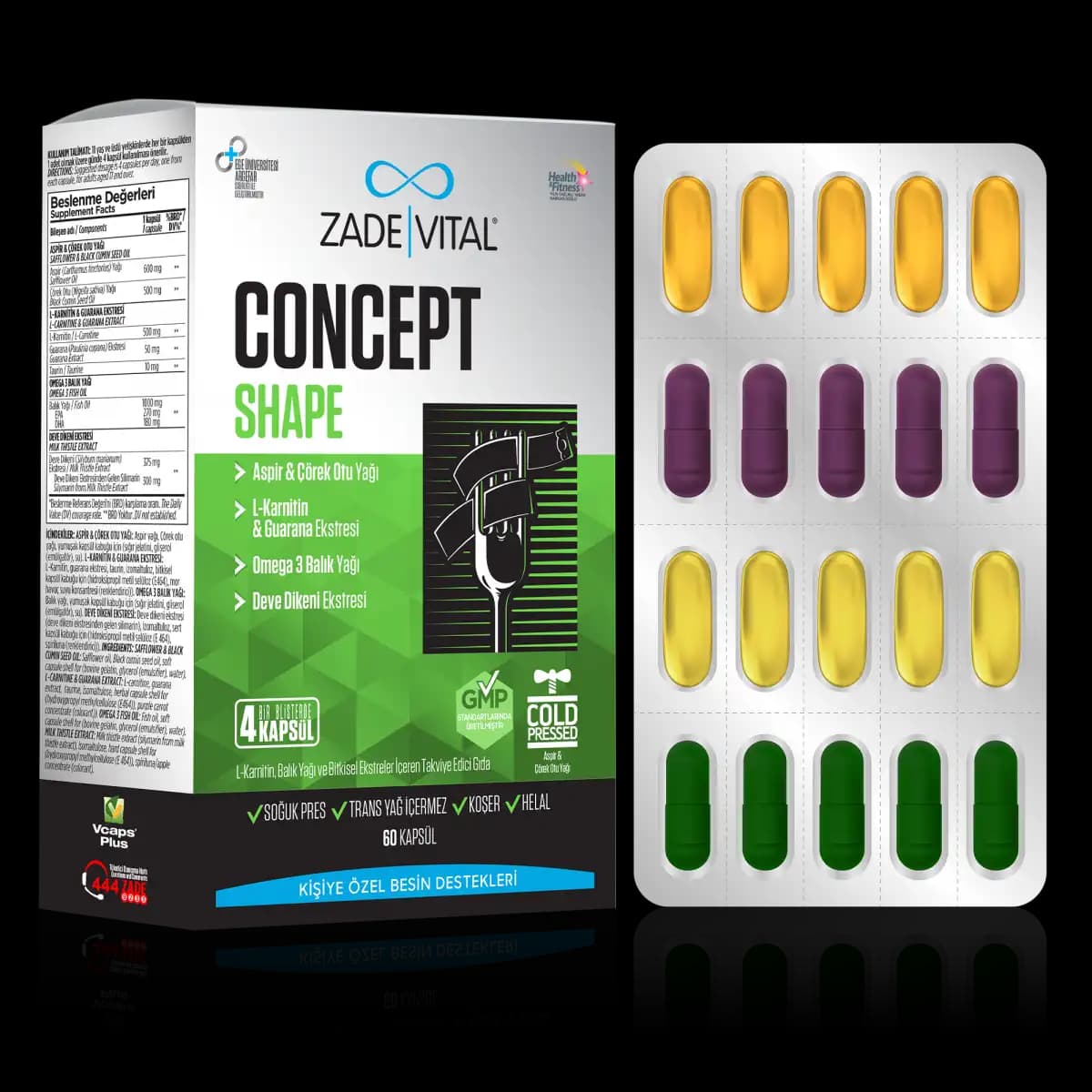 Zade Vital Concept Shape: Kilo Kontrolü ve Enerji Desteği Sağlayan Takviye Ürünü