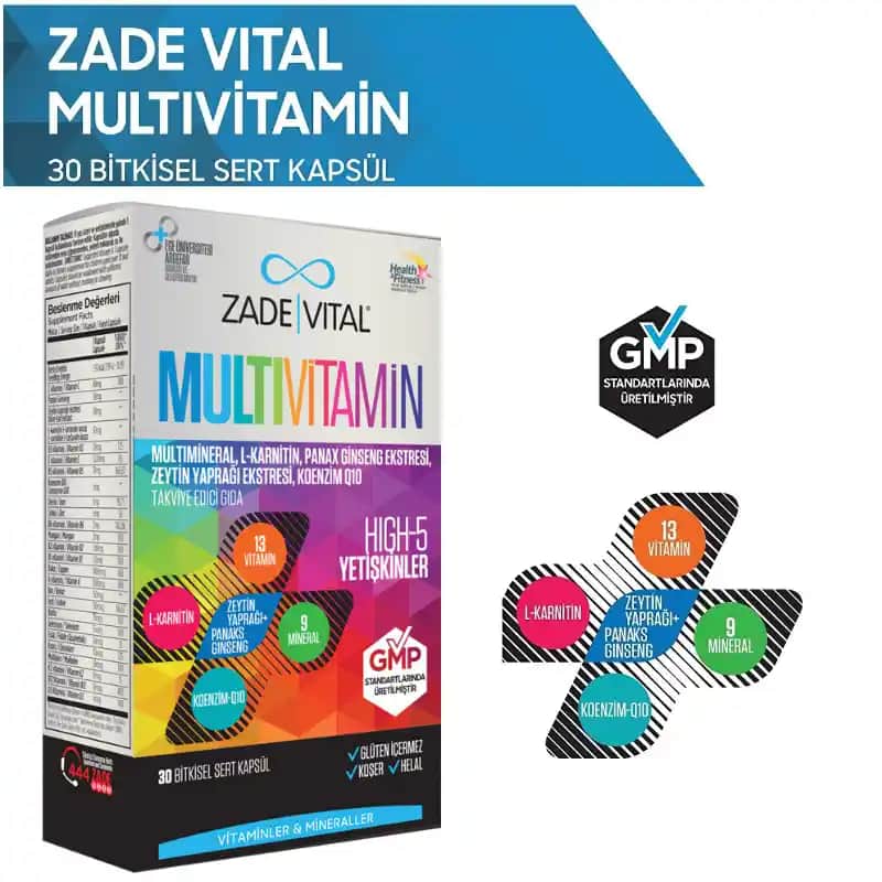 Zade Vital Multivitamin ile Güzellik ve Sağlığı Destekleyen Doğal Takviye Ürünü