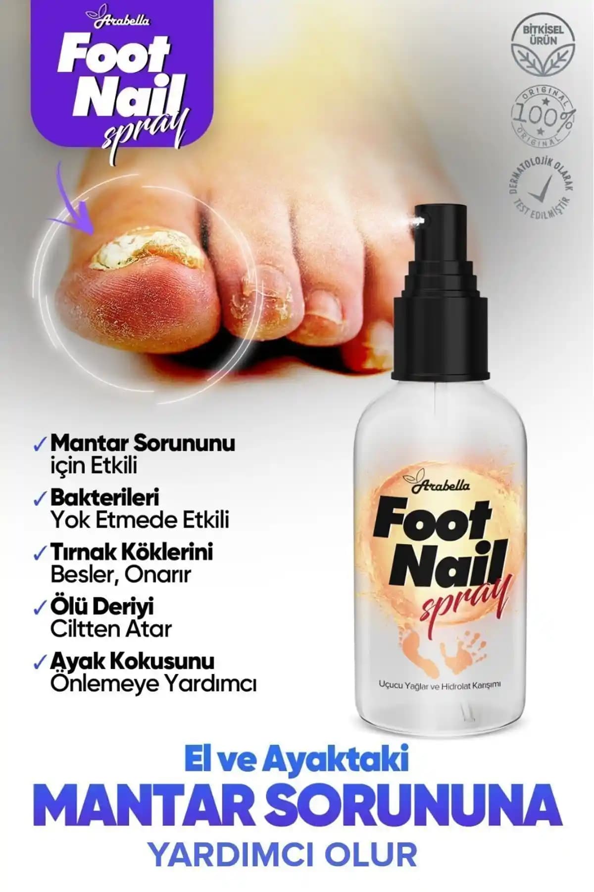Acabella Foot Nail Sprey: Etkili Ayak ve Tırnak Bakımında Doğal Çözüm