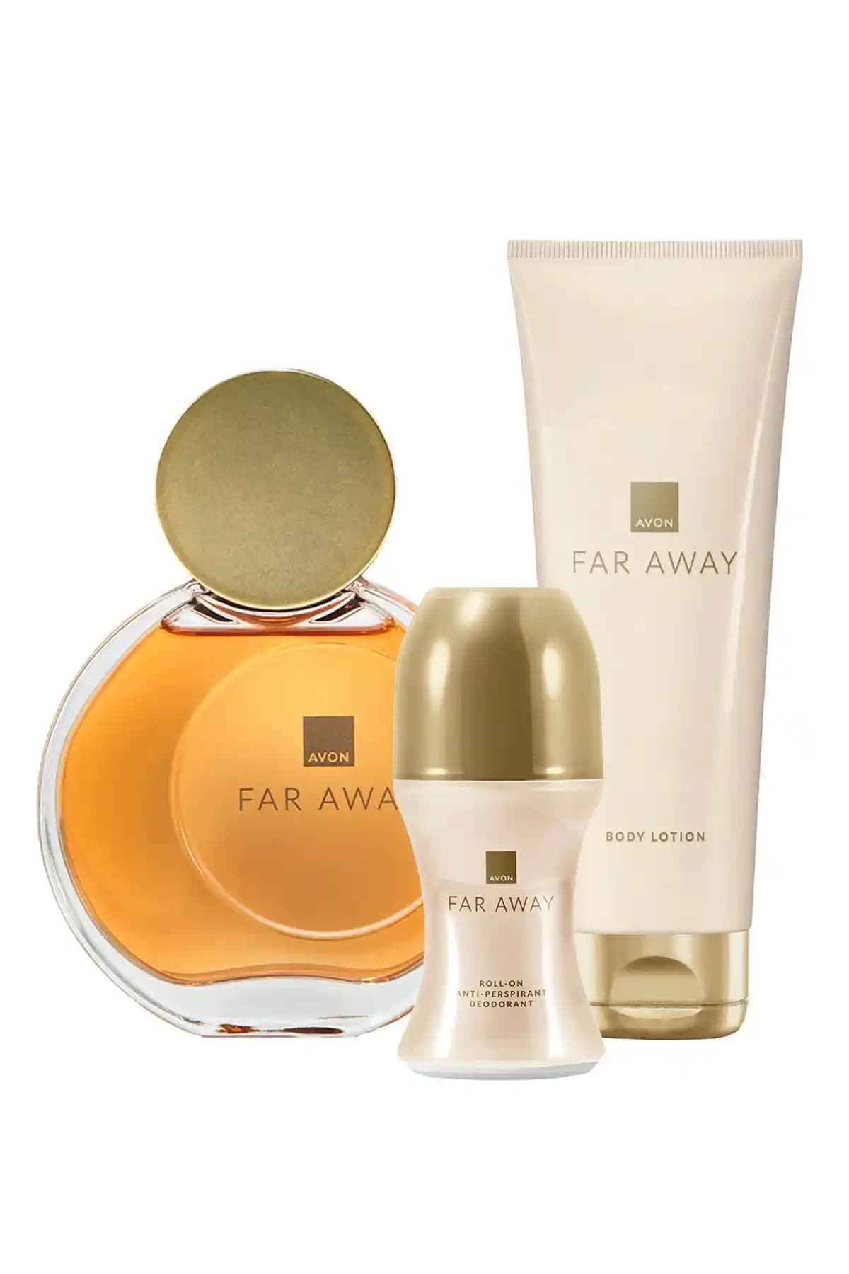 Avon Far Away Kadın Parfüm Rollon ve Vücut Losyonu Paketi - Kalıcı ve Zarif Koku Deneyimi