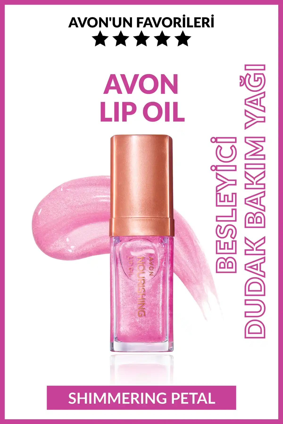 Avon True Nourishing Dudak Yağı 7 ml Shimmering Petal: Doğal Parlaklık ve Derin Nemlendirme