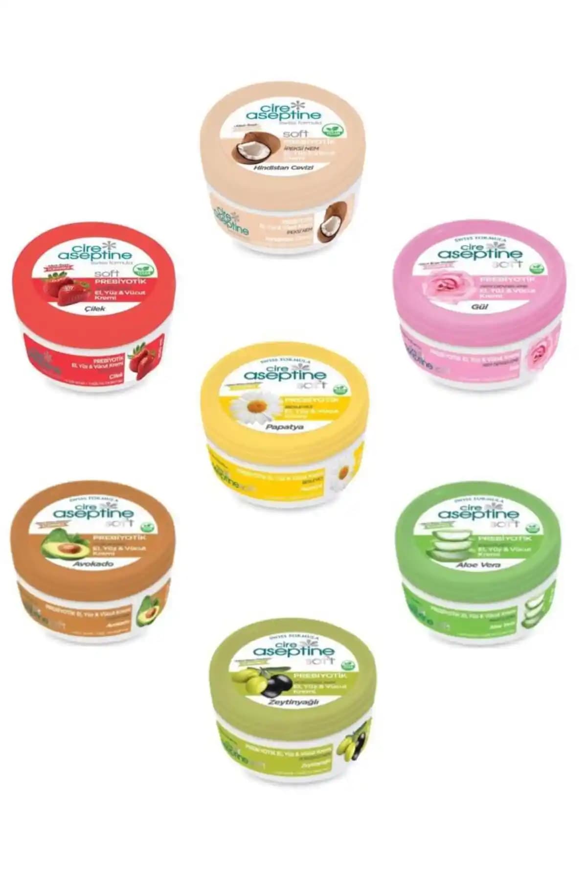 Cire Aseptine 30 Ml Karma Krem 7 Çeşit: Doğal ve Prebiyotik Destekli Cilt Bakım Seti