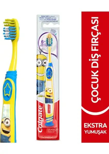 Colgate Minions 6+ Yaş Ekstra Yumuşak Vakumlu Yapışkan Saplı Çocuk Diş Fırçası