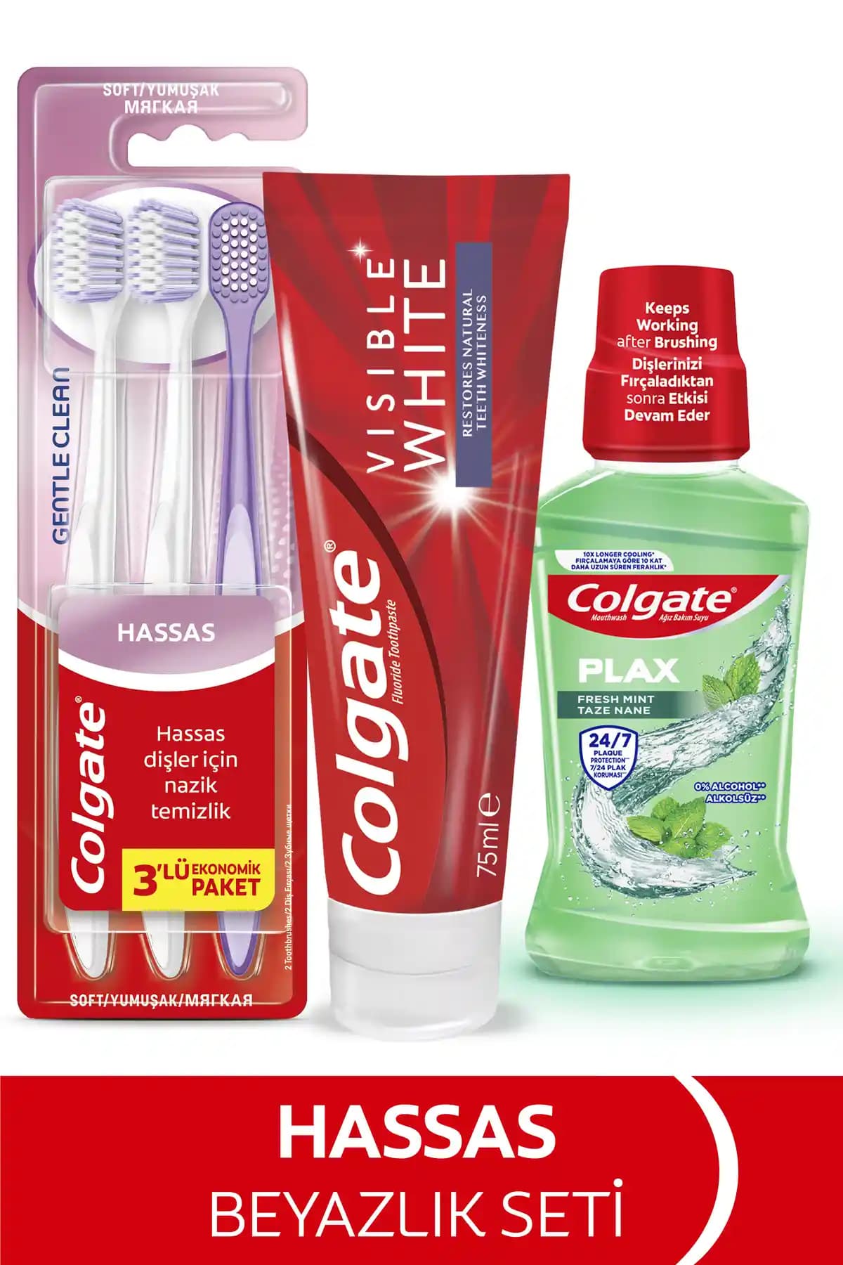 Colgate Visible White Diş Macunu Seti ile Doğal Beyazlık ve Ferah Ağız Bakımı