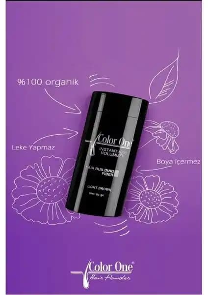 Color One 50 gr Topik Saç Tozu ile Doğal ve Ekonomik Saç Seyrekliği Kapatma Çözümü