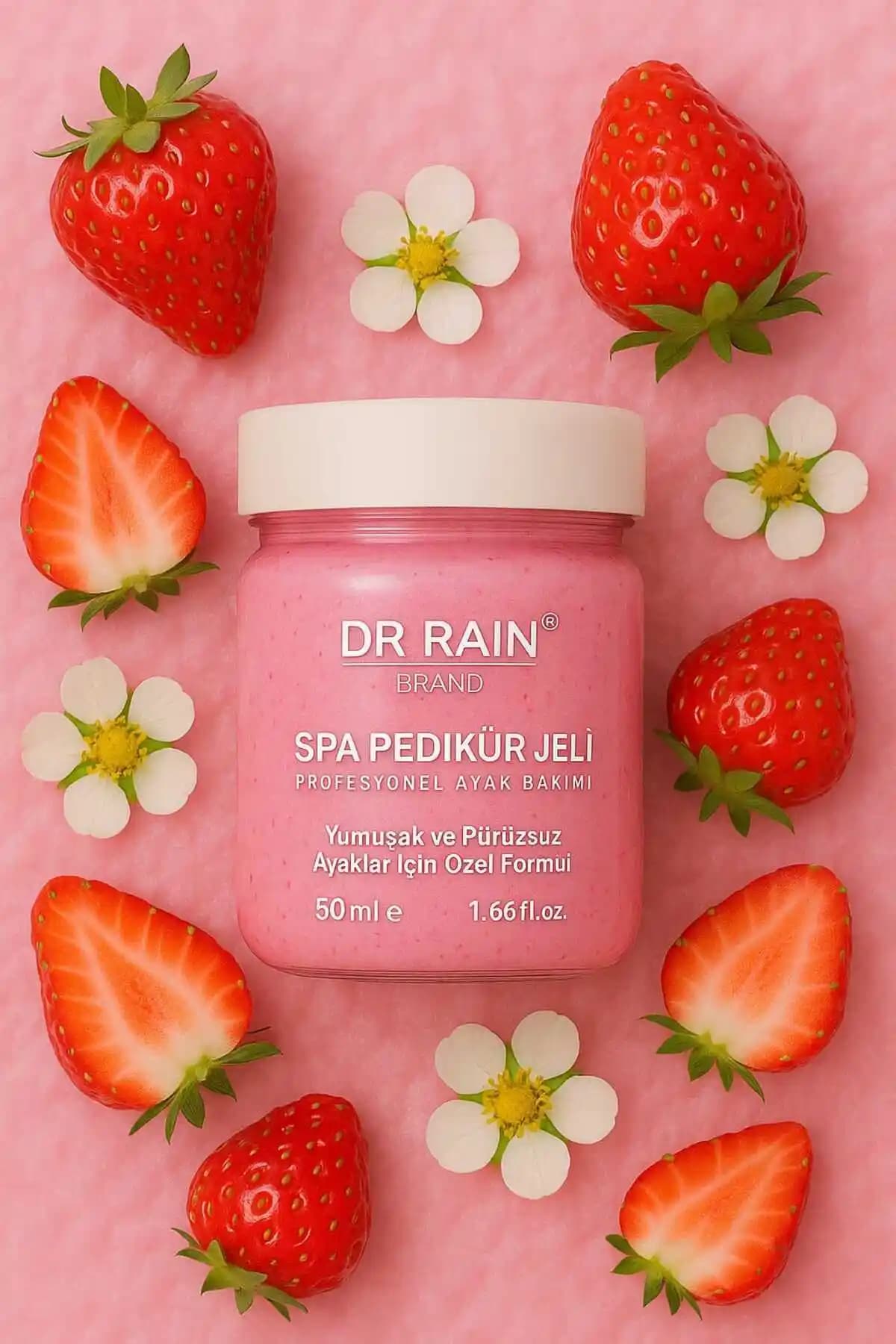 Dr. Rain Çilek Aromalı Spa Pedikür Jeli 50 ml ile Yumuşak ve Ferah Ayak Bakımı
