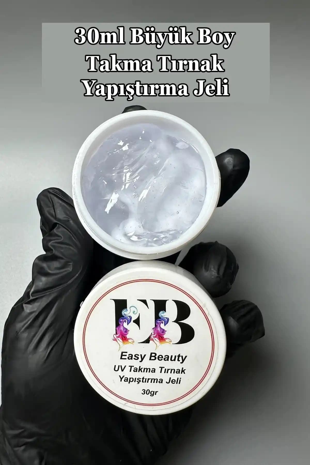 Easy Beauty 30ml Hamur Jel Takma Tırnak Yapıştırıcı UV Işıklı Büyük Boy