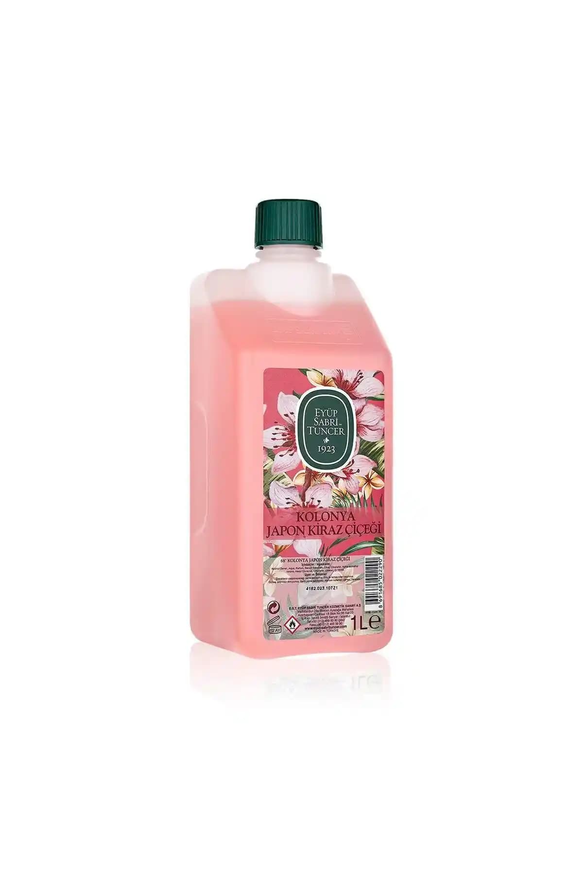 Eyüp Sabri Tuncer Japon Kiraz Çiçeği Kolonyası 1 Litre Koruma Kilitli Kapaklı