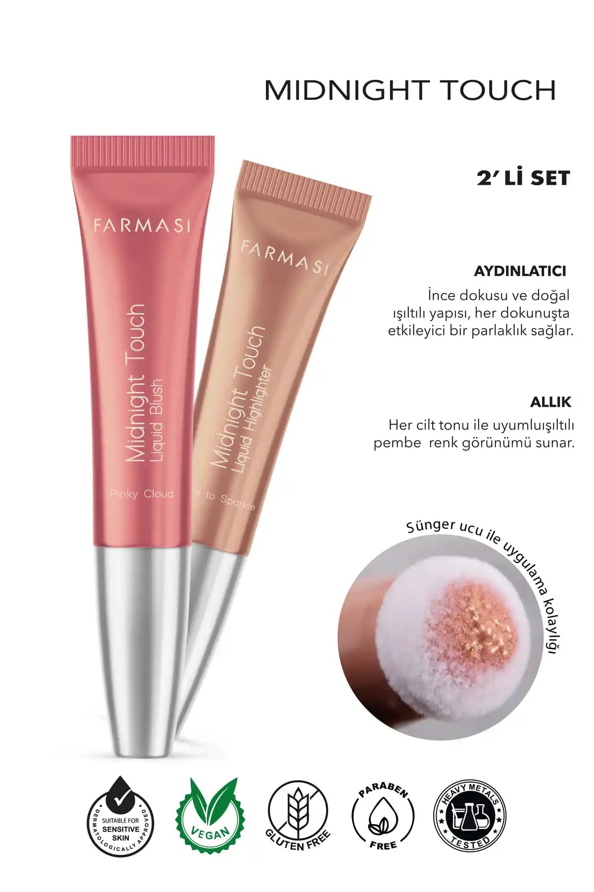 Farmasi Midnight Touch Yumuşak Sünger Uçlu Set: Doğal ve Pratik Makyaj Çözümü