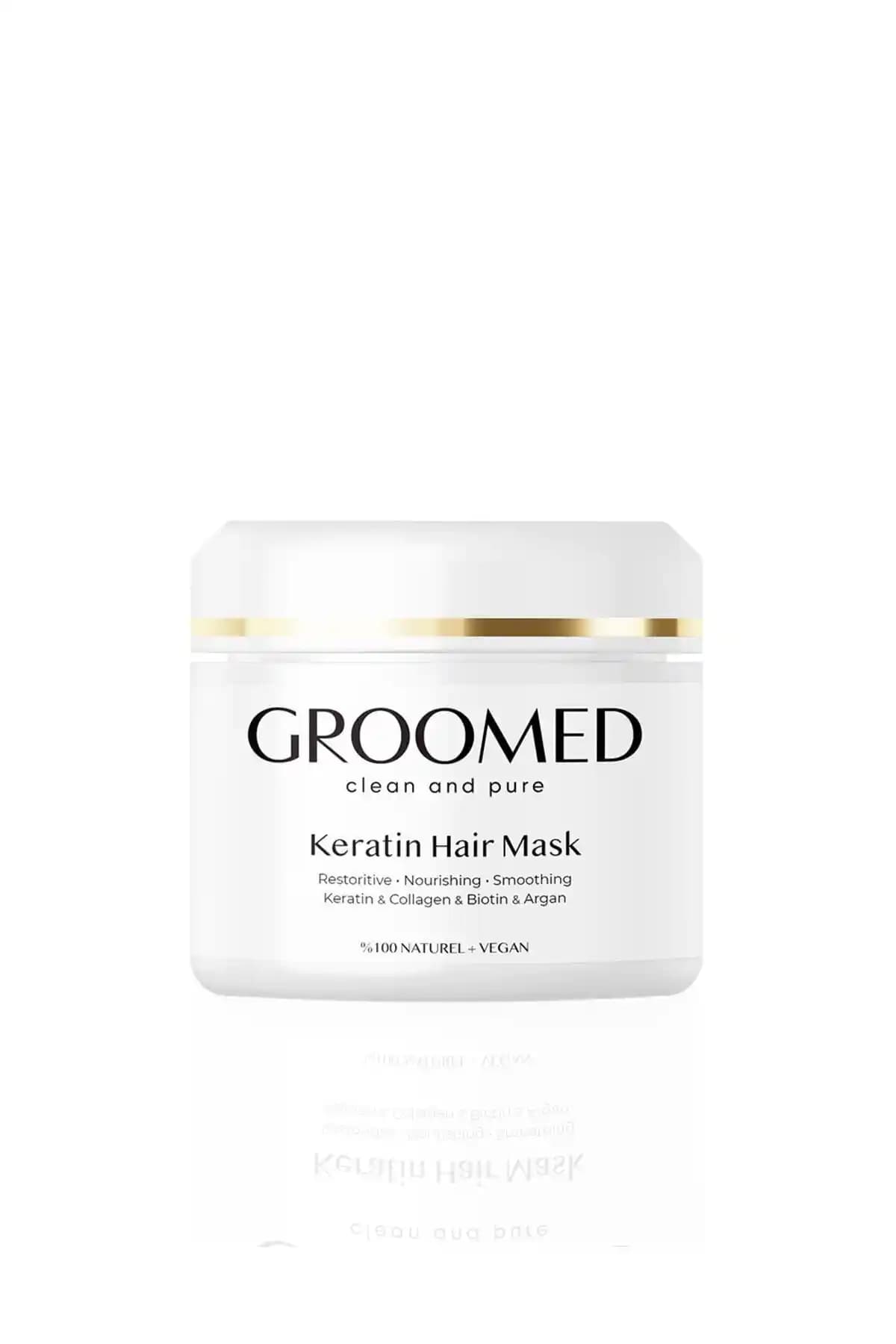 Groomed Keratin Saç Maskesi 150 ml ile Saçlarınızda Derinlemesine Onarım ve Parlaklık Sağlayın