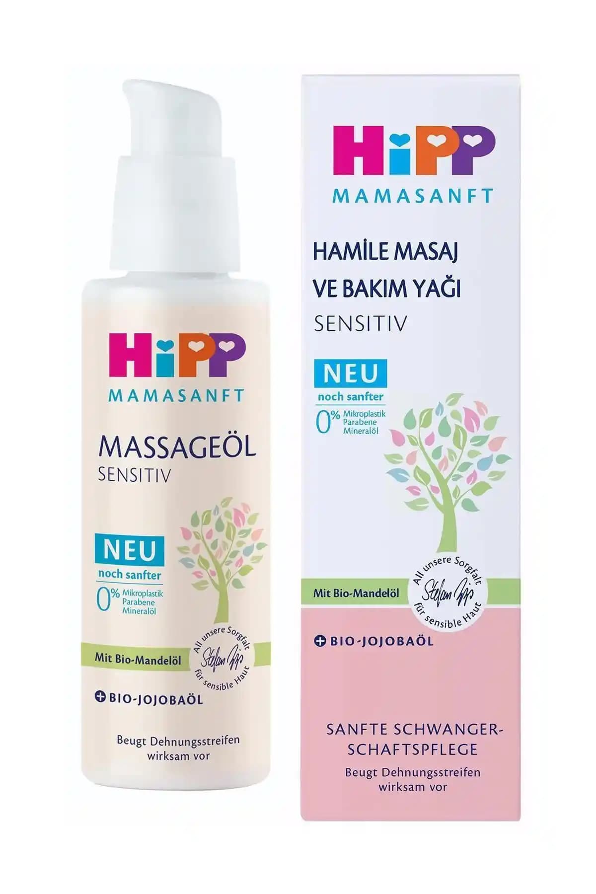 Hipp Mamasanft Hamile Masaj ve Bakım Yağı Sensitiv 100 ml - Hassas Ciltler İçin