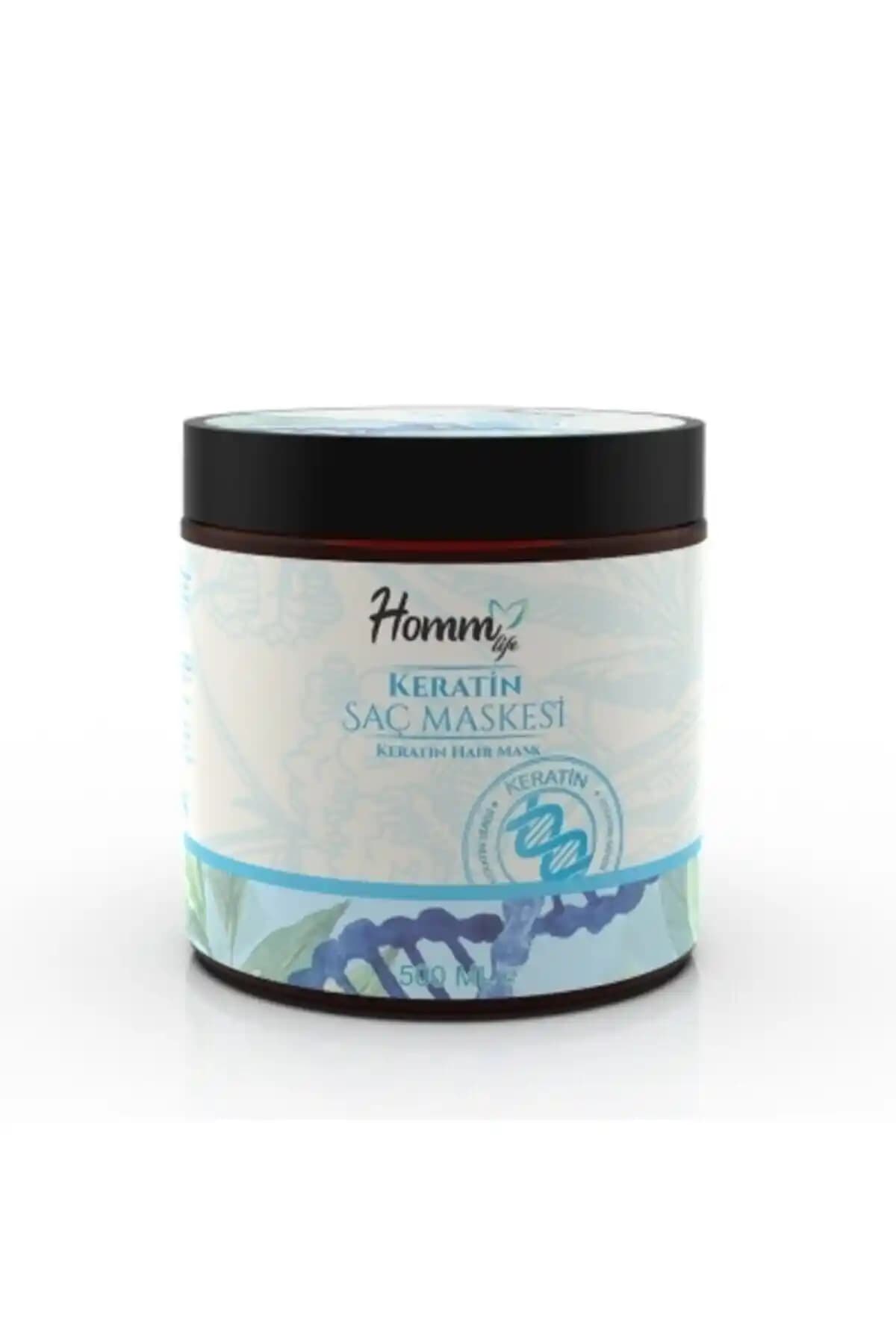 Homm Life Bitkisel Keratin Saç Maskesi 500 ml – Derinlemesine Besleyici ve Onarıcı Bakım