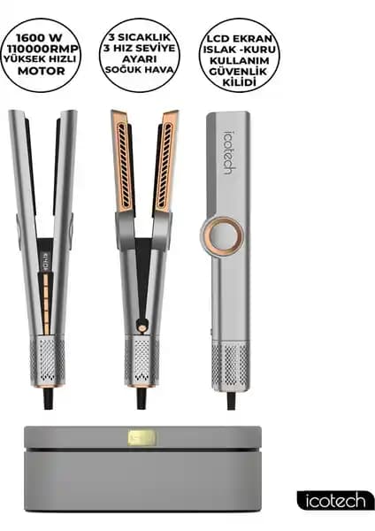 Icotech HS50 Pro Gri Airflow Saç Düzleştirici: Profesyonel ve Sağlıklı Saç Şekillendirme