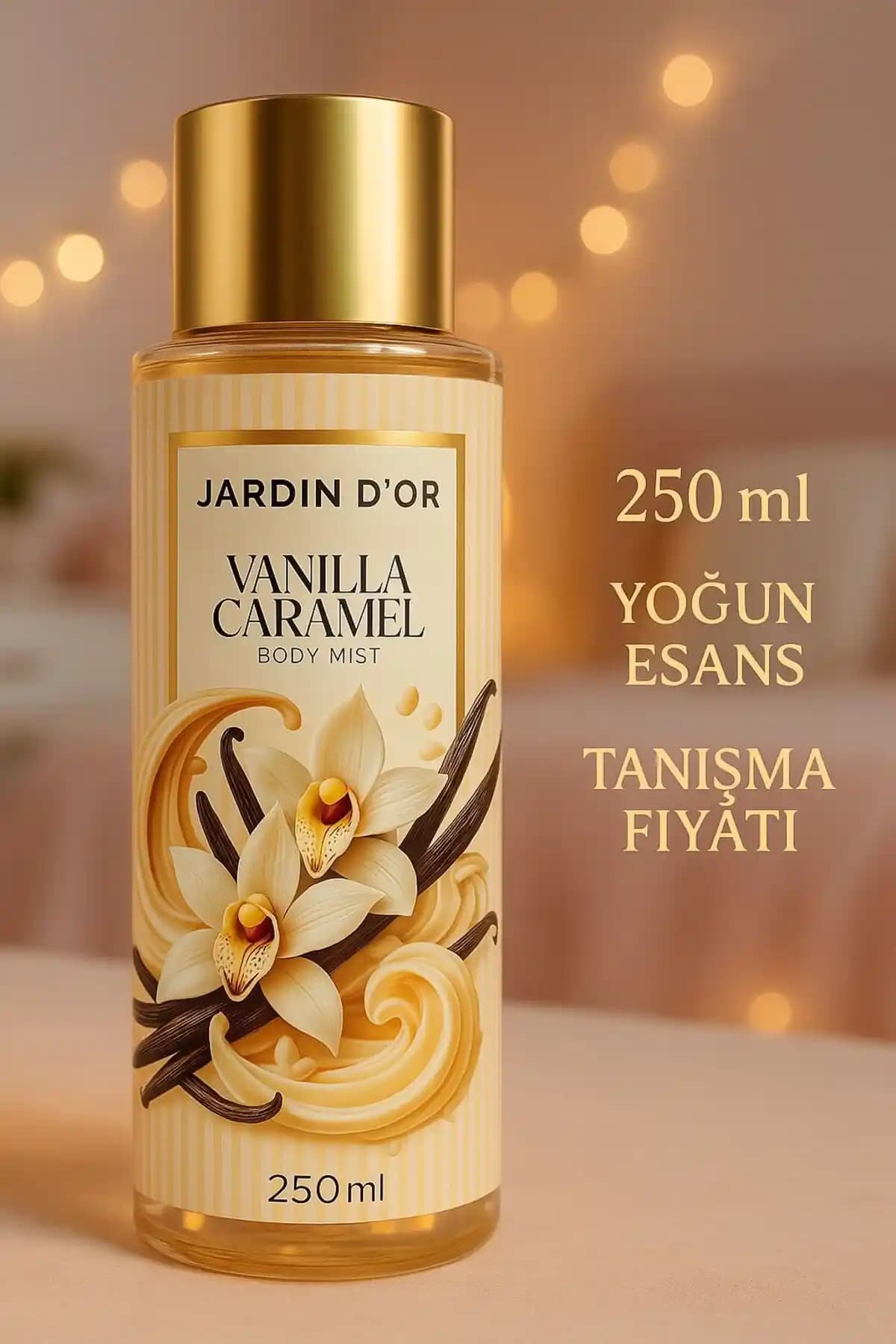 JARDIN D'OR Vanilya Karamel Vücut Spreyi 250 ml - Tatlı ve Sıcak Koku Deneyimi