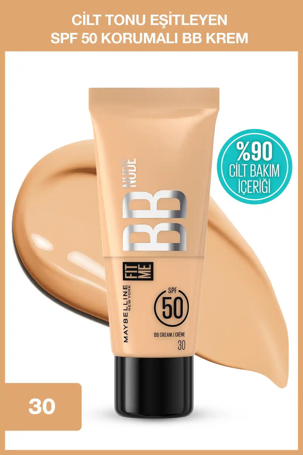 Maybelline Fit Me Nude SPF50 BB Krem: Doğal Nemlendirme ve Güneş Koruması
